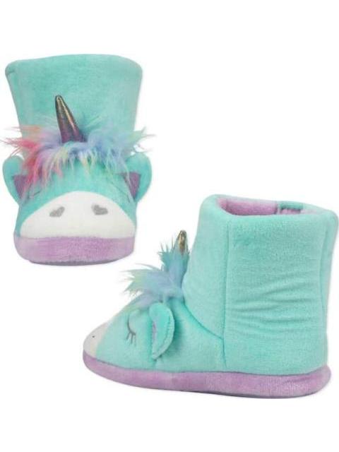 PANTUFLA BOTA UNICORNIO AZUL MENTA VIVIS SHOES KIDS