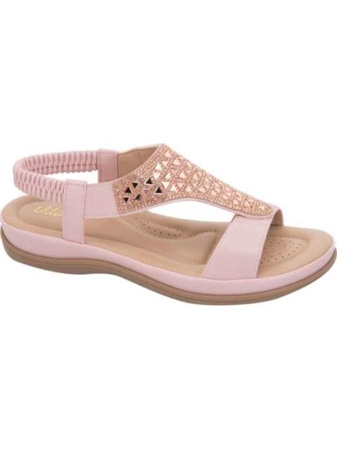 SANDALIA CONFORT CON BRILLOS ROSA VI LINE