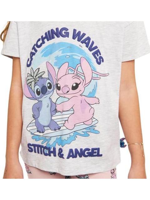 CONJUNTO PLAYERA Y PANTALON STITCH BICOLOR DISNEY