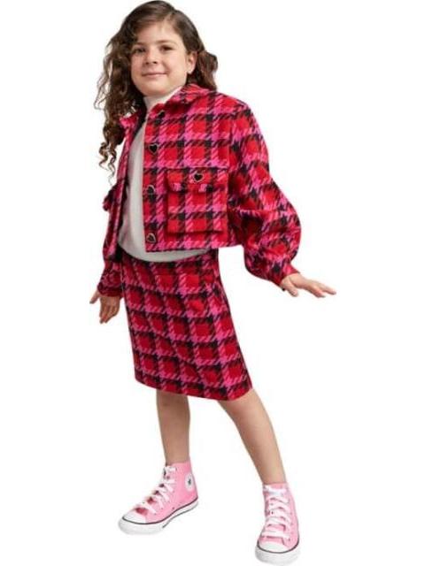 CONJUNTO SACO Y FALDA ROSA HOLLY LAND KIDS