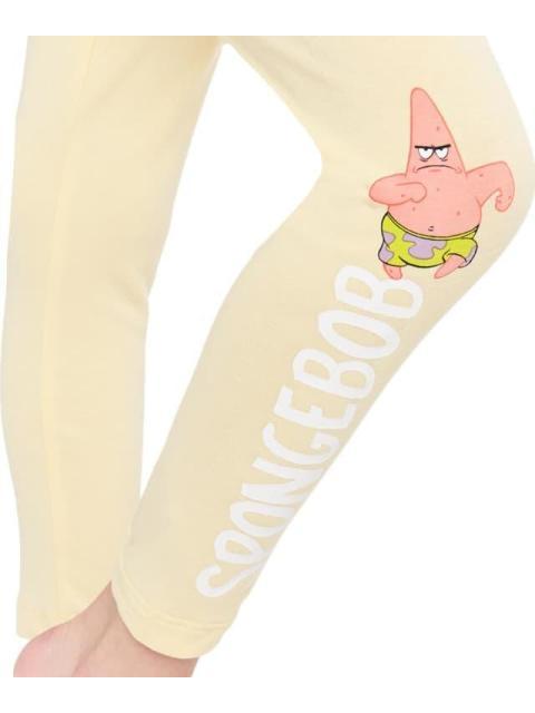 CONJUNTO TRAJE CONJUNTO 2 PZAS PLAYERA Y PANTALON BEIGE BOB ESPONJA