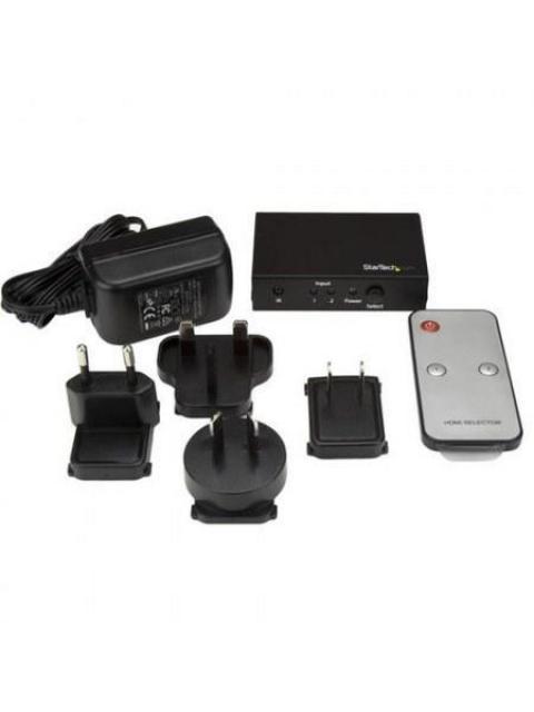 STARTECH  SWITCH CONMUTADOR HDMI DE 2 PUERTOS NEGRO