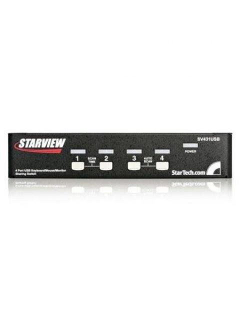 STARTECH  SWITCH KVM PROFESIONAL SV431USB USB-VGA 4 PUERTOS