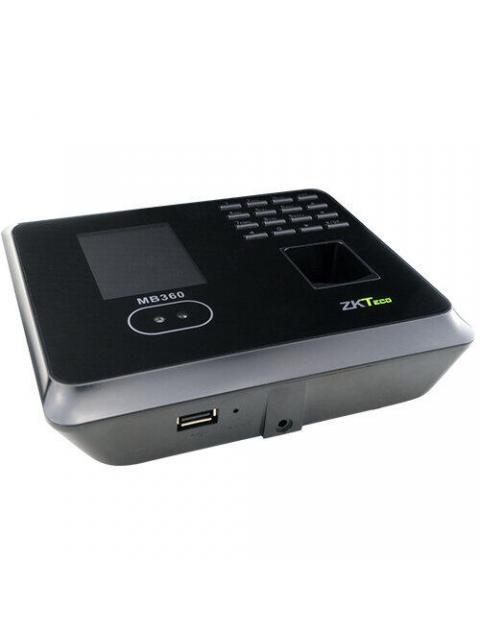 ZKTECO CONTROL DE ACCESO Y ASISTENCIA BIOMETRICO MB360-ID LECTOR DE ACCESO RFID 1500 ROSTROS 2000 HUELLAS 2000 TARJETAS TCP-IP-USB