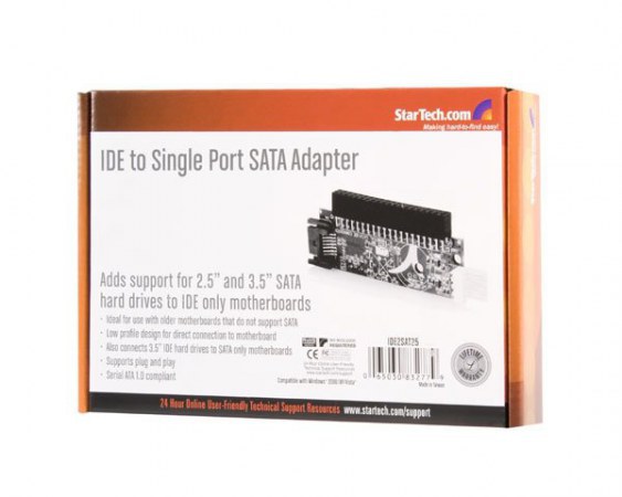 STARTECH  CONVERTIDOR ADAPTADOR IDE ATA DE 40-PIN A SATA 2.5-3.5 SOLO DATOS