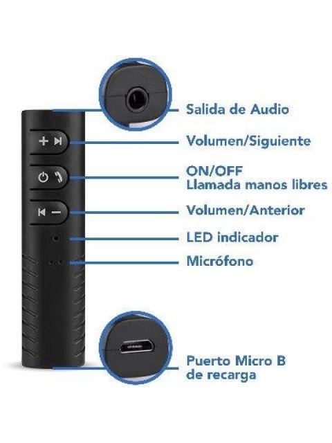 CONVERTIDOR AUDIO A BLUETOOTH PARA AUTO BROBOTIX 263793 BLUETOOTH NEGRO