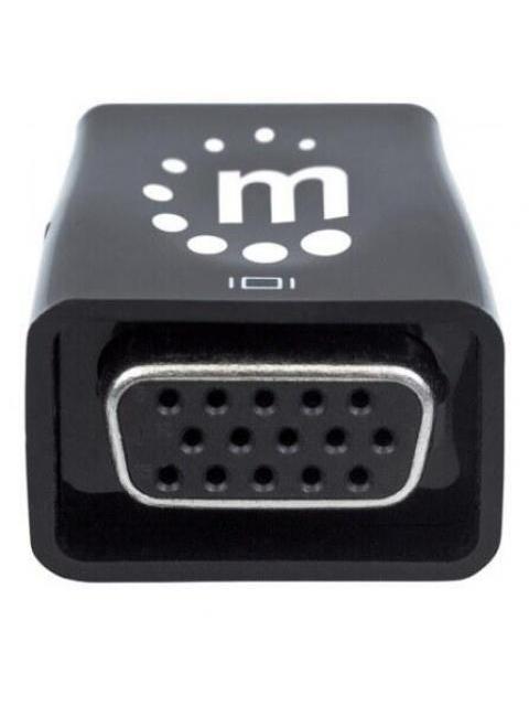 MANHATTAN CONVERTIDOR HDMI MACHO - VGA + 3.5MM HEMBRA NEGRO
