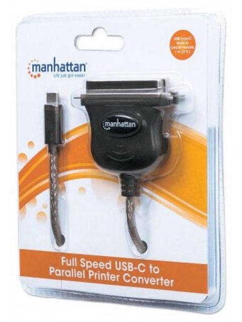 MANHATTAN CABLE USB-C MACHO - CEN36 1 METRO NEGRO