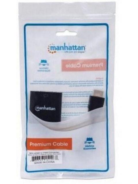 MANHATTAN CONVERTIDOR HDMI MACHO - VGA HEMBRA NEGRO