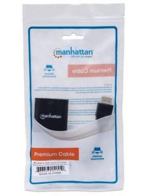 MANHATTAN CONVERTIDOR HDMI MACHO - VGA HEMBRA NEGRO