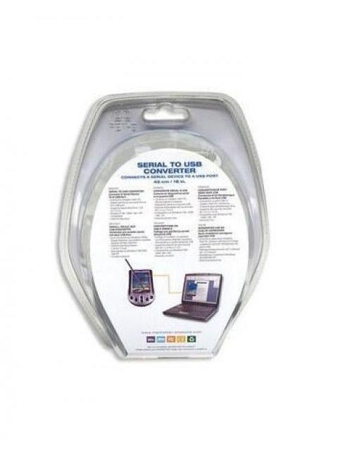MANHATTAN ADAPTADOR USB A - SERIAL RS-232 0.45 METROS TRANSPARENTE