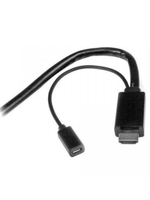 STARTECH  CONVERSOR HDMI DISPLAYPORT O MINI DISPLAYPORT - HDMI 2 METROS NEGRO