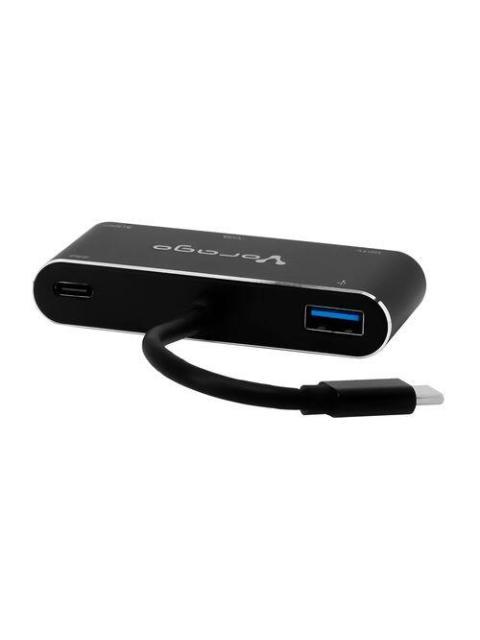VORAGO ADAPTADOR USB-C MACHO - VGA-HDMI-USB-C-3.5MM-USB-A HEMBRA NEGRO