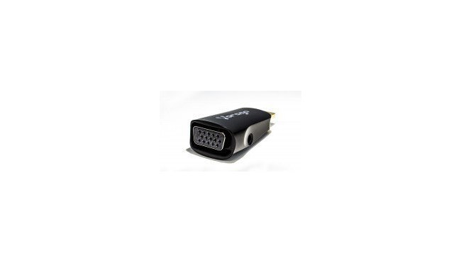 VORAGO ADAPTADOR HDMI - VGA + 3.5MM NEGRO