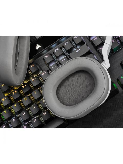 CORSAIR AUDIFONOS GAMER HS55 SURROUND 7.1 ALAMBRICO 1.8 METROS 3.5MM-USB BLANCO