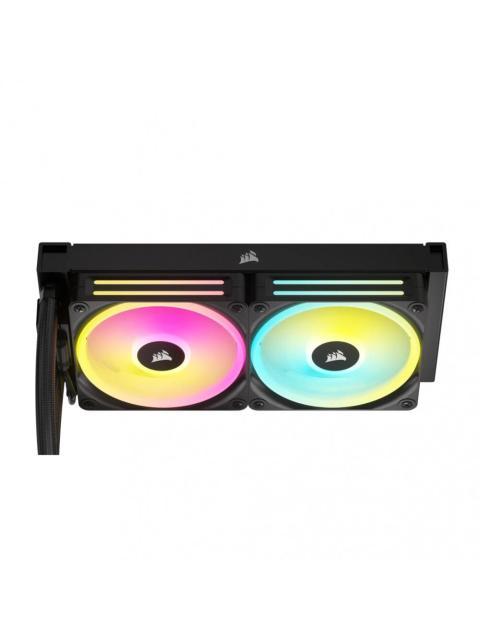 CORSAIR ICUE LINK H100I RGB AIO ENFRIAMIENTO LIQUIDO PARA CPU 2X 120MM HASTA 2400RPM NEGRO