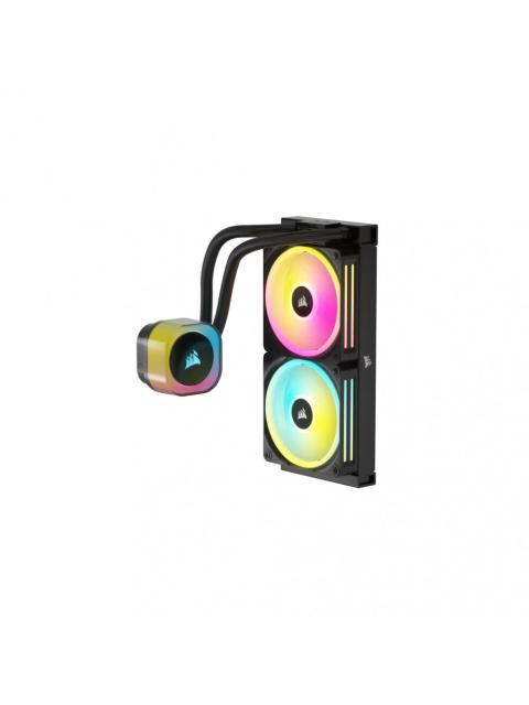 CORSAIR ICUE LINK H100I RGB AIO ENFRIAMIENTO LIQUIDO PARA CPU 2X 120MM HASTA 2400RPM NEGRO