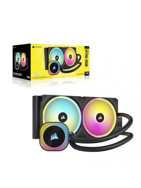 CORSAIR ICUE LINK H115I RGB AIO ENFRIAMIENTO LIQUIDO PARA CPU 2X 140MM HASTA 2000RPM NEGRO