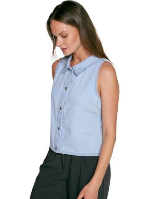 CROP TOP CROP TOP MEZCLILLA AZUL HOLLY LAND