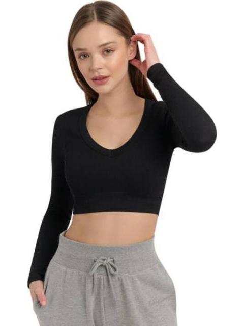 CROP TOP NEGRO HOLLY LAND