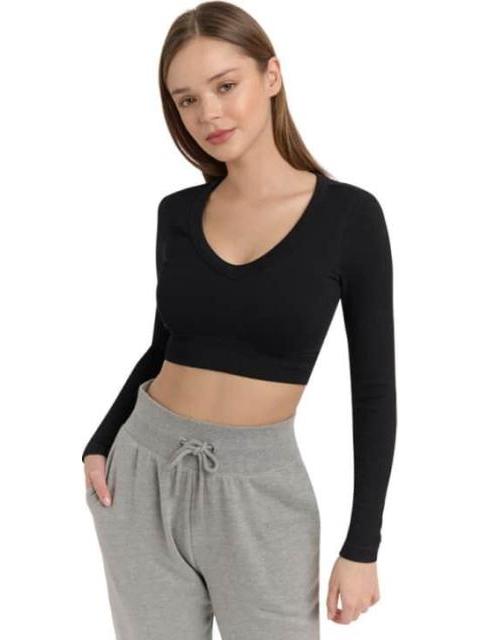 CROP TOP NEGRO HOLLY LAND
