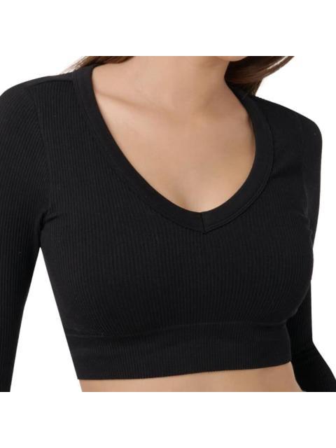 CROP TOP NEGRO HOLLY LAND
