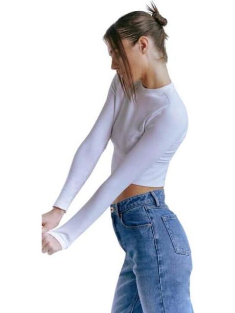 CROP TOP SEAMLESS BLANCO HOLLY LAND