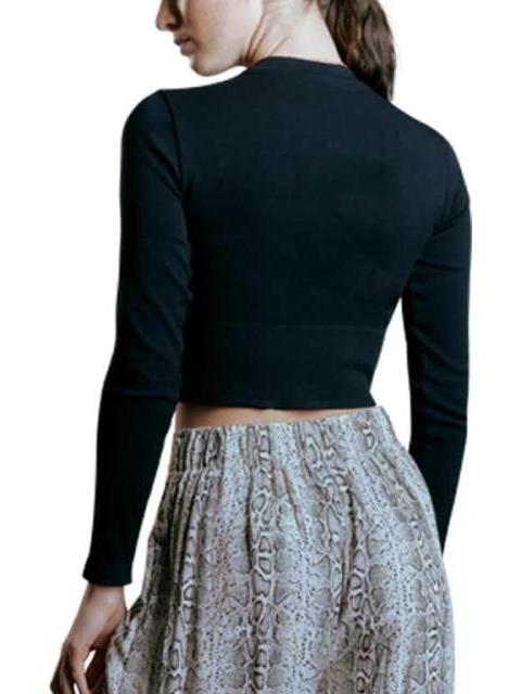 CROP TOP SEAMLESS NEGRO HOLLY LAND