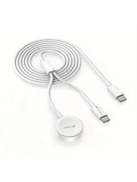 D-BUGG CABLE DE CARGA 2 EN 1 LIGHTNING - CARGADOR INALAMBRICO 1 METRO BLANCO
