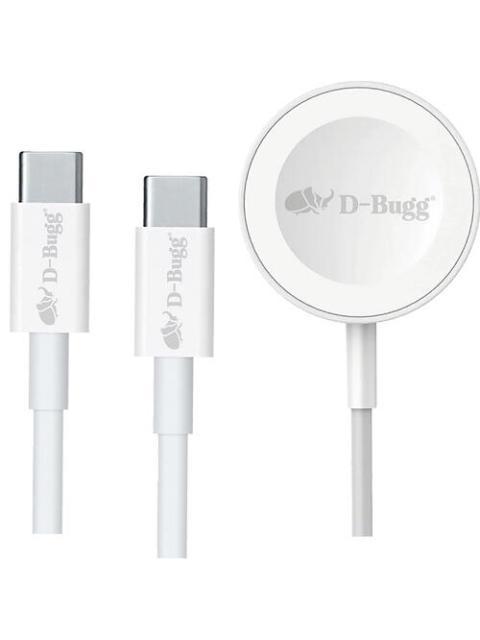 D-BUGG CABLE DE CARGA 2 EN 1 LIGHTNING - CARGADOR INALAMBRICO 1 METRO BLANCO