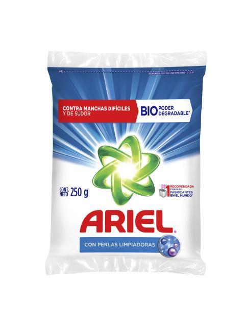 DETERGENTE EN POLVO ARIEL PERLAS LIMP. 250 GR