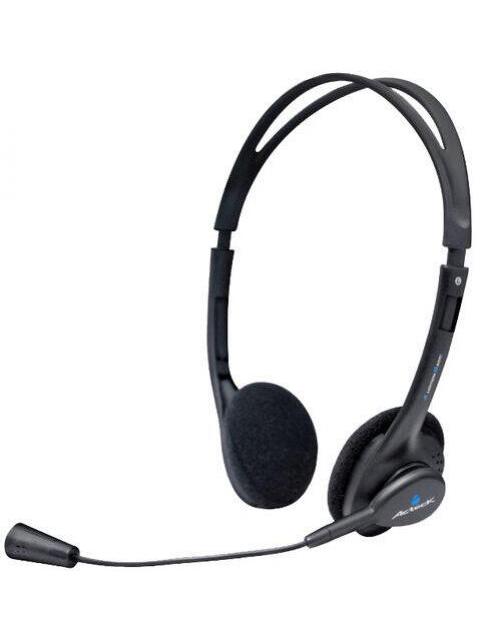ACTECK AUDIFONOS CON MICROFONO AM-370 ALAMBRICO 1.8 METROS 3.5MM NEGRO