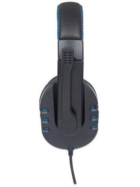 MANHATTAN AUDIFONOS CON MICROFONO 176088 ALAMBRICO 1.8 METROS USB NEGRO-AZUL