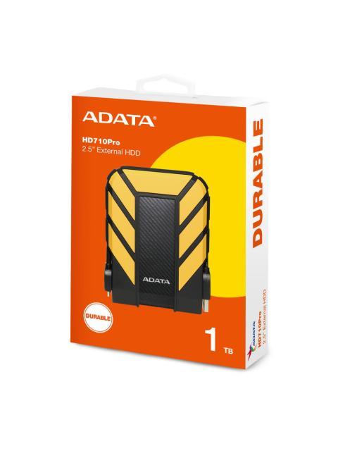 DISCO DURO EXTERNO ADATA HD710 PRO 2.5 1TB USB 3.0 NEGRO-AMARILLO A PRUEBA DE AGUA Y GOLPES - PARA MAC-PC