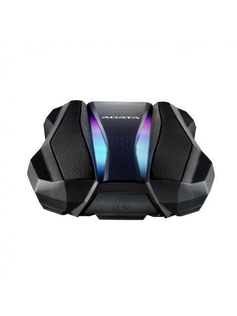 DISCO DURO EXTERNO ADATA HD770G RGB 2.5 2TB USB NEGRO A PRUEBA DE AGUA POLVO Y GOLPES