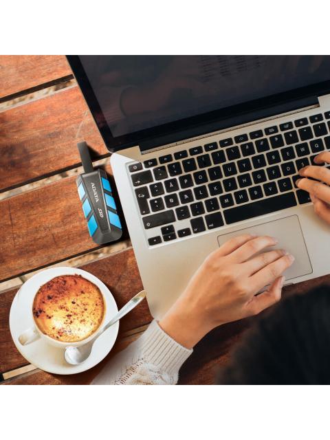 DISCO DURO EXTERNO ADATA SC740 2.5 1TB USB-C 3.1 NEGRO-AZUL RESISTENTE A GOLPES PARA XBOX SERIES X|S