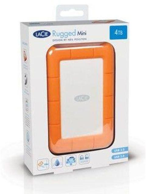 DISCO DURO EXTERNO LACIE RUGGED MINI 4TB 2.5 USB 3.0 WATERPROOF