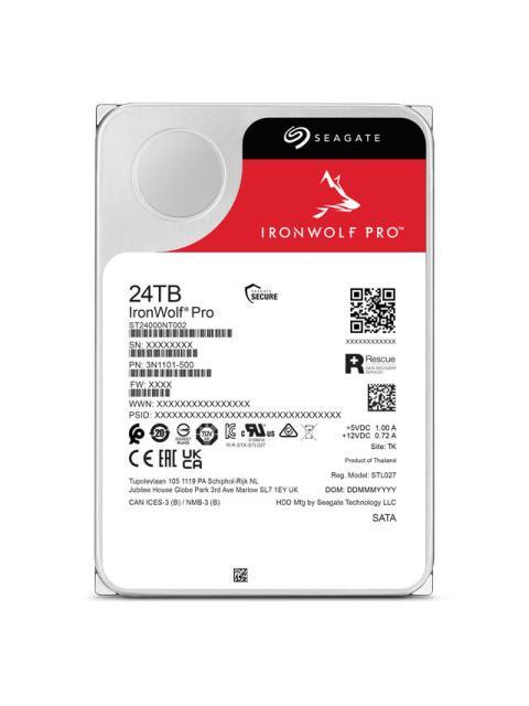 DISCO DURO PARA NAS SEAGATE IRONWOLF PRO 3.5 DE 1 A BAHIAS ILIMITADAS 24TB SATA III 6GBIT-S 7200RPM 512MB CACHE