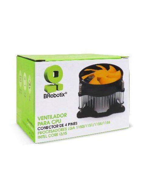 DISIPADOR BROBOTIX PARA CPU LGA 2200RPM 90MM AMARILLO-NEGRO 963005