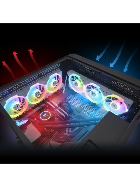 VENTILADOR THERMALTAKE SWAFAN EX12 ARGB SYNC 120MM 500 - 2000RPM BLANCO - 3 PIEZAS