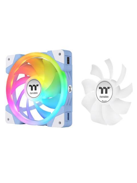 VENTILADOR THERMALTAKE SWAFAN EX12 120 MM 500 - 2000RPM BLANCO-AZUL - 3 VENTILADORES
