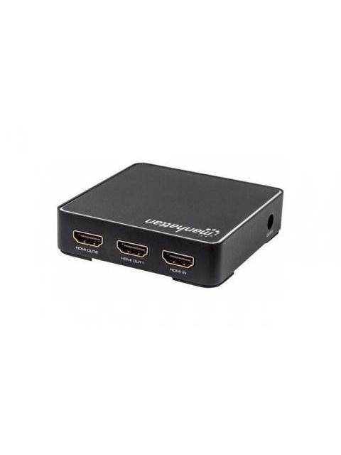 MANHATTAN VIDEO SPLITTER HDMI 2 PUERTOS NEGRO