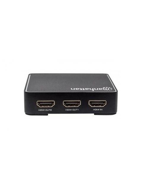 MANHATTAN VIDEO SPLITTER HDMI 2 PUERTOS NEGRO