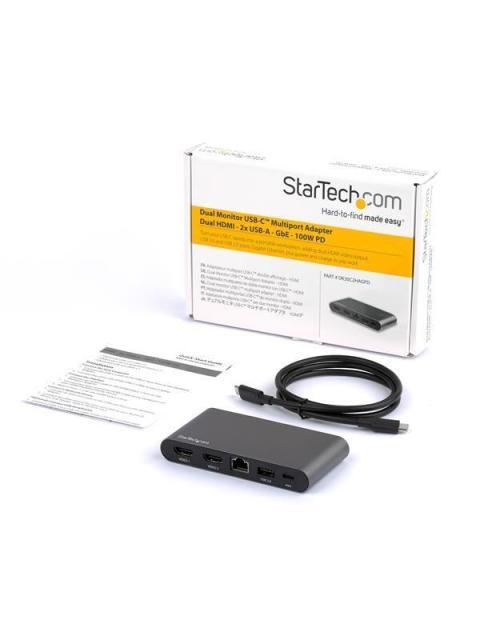 DOCKING STATION USB TIPO C DE VIDEO DOBLE HDMI WINDOWS PD