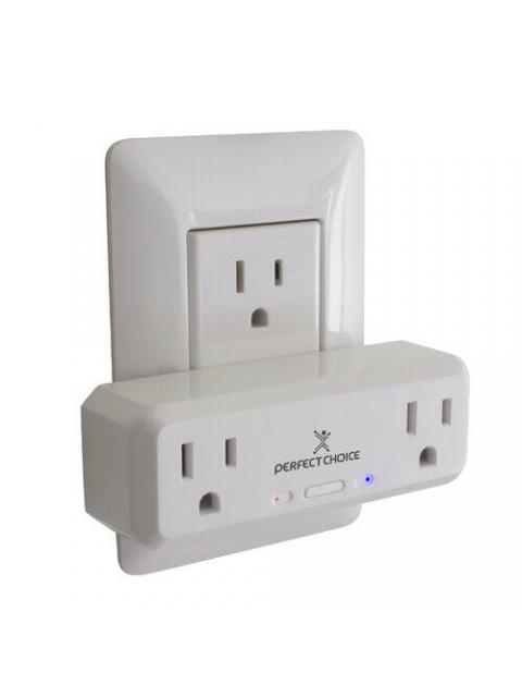 PERFECT CHOICE SMART PLUG PC-108177 WIFI 2 CONECTORES 2400MHZ BLANCO
