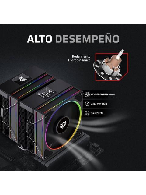 ENFRIAMIENTO DE AIRE BAMLAM RUSH HELIUX PRO HEX55 SISTEMA DE ENFRIAMIENTO DE AIRE DISPLAY DIGITAL