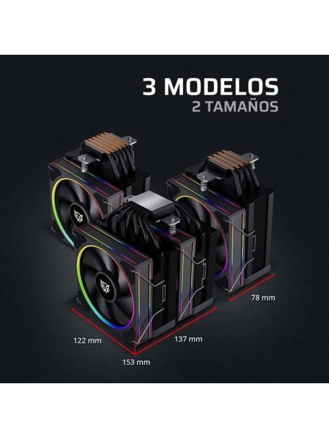 ENFRIAMIENTO DE AIRE BAMLAM RUSH HELIUX PRO HEX70 SISTEMA DE ENFRIAMIENTO DE AIRE DISIPADOR DE AIRE DOBLE ILUMINACION ARGB