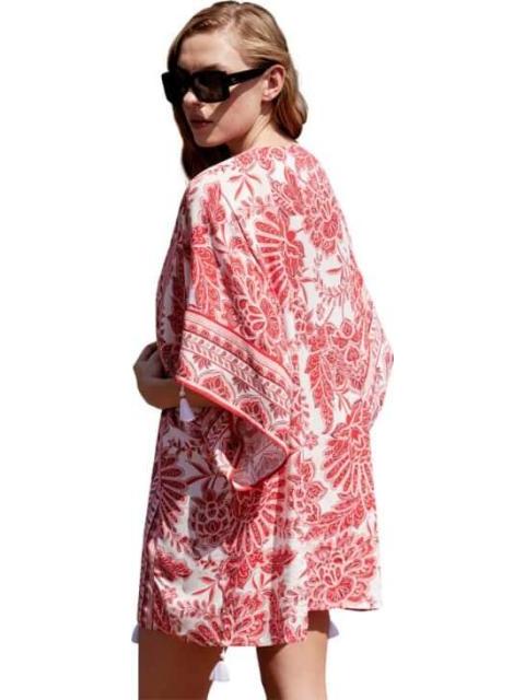 ENSAMBLE DE PLAYA ESTAMPADO ROJO HOLLY LAND