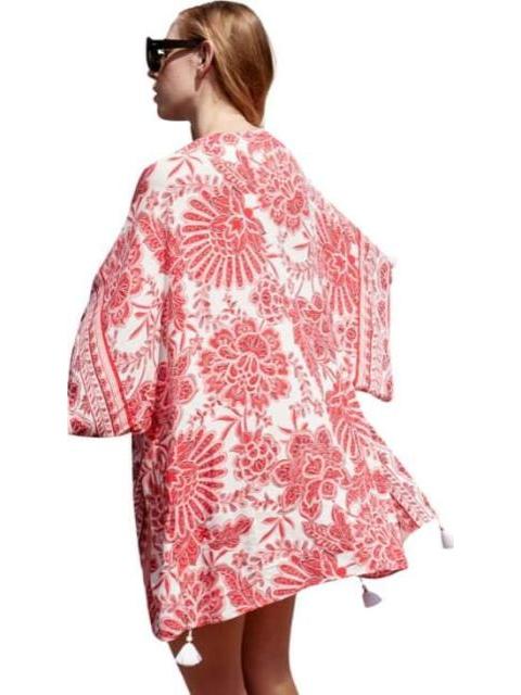ENSAMBLE DE PLAYA ESTAMPADO ROJO HOLLY LAND
