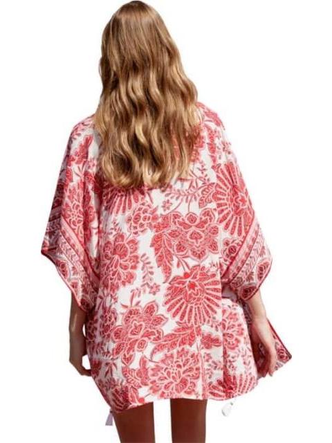 ENSAMBLE DE PLAYA ESTAMPADO ROJO HOLLY LAND